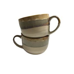 Bosmarlin Earthy Neutral Coffee Mugs Set 2